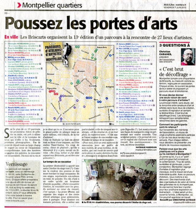 Poussez les portes d'arts, treizième parcours d'artistes organisé par les Briscarts